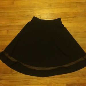 Black Skirt, Mesh Bottom